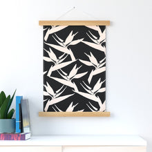 Load image into Gallery viewer, Freehand bird of paradise black and pale peach (Synthetic Scene)
