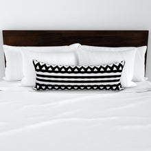 Load image into Gallery viewer, Black zebra stripes chevron(Extra long lumbar throw pillow cover)
