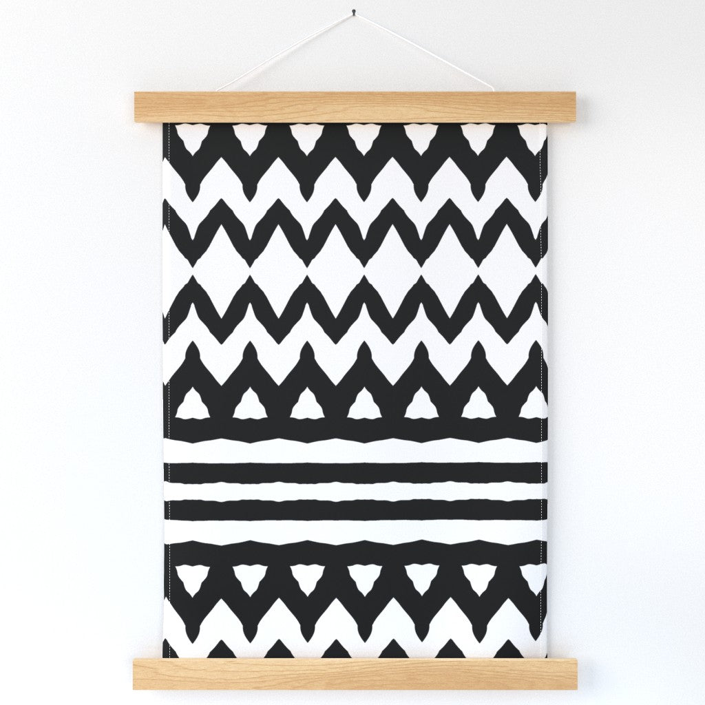 Black zebra stripes chevron(Wall Hanging)
