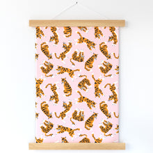 Load image into Gallery viewer, Tigers on pink large scale (Wall Hanging)
