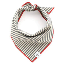 Load image into Gallery viewer, Charcoal Stripe Dog Bandana（Custom printed fabric）
