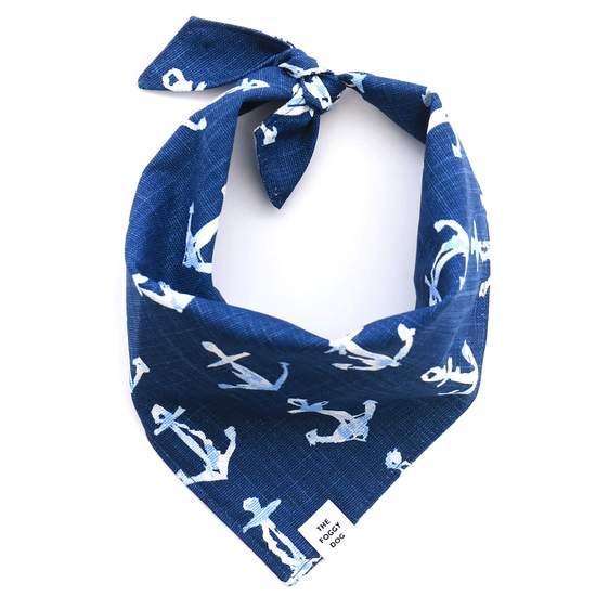 Down By The Sea Dog Bandana（Custom printed fabric）