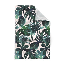 Load image into Gallery viewer, Tropical leaves blush(Tea Towel)
