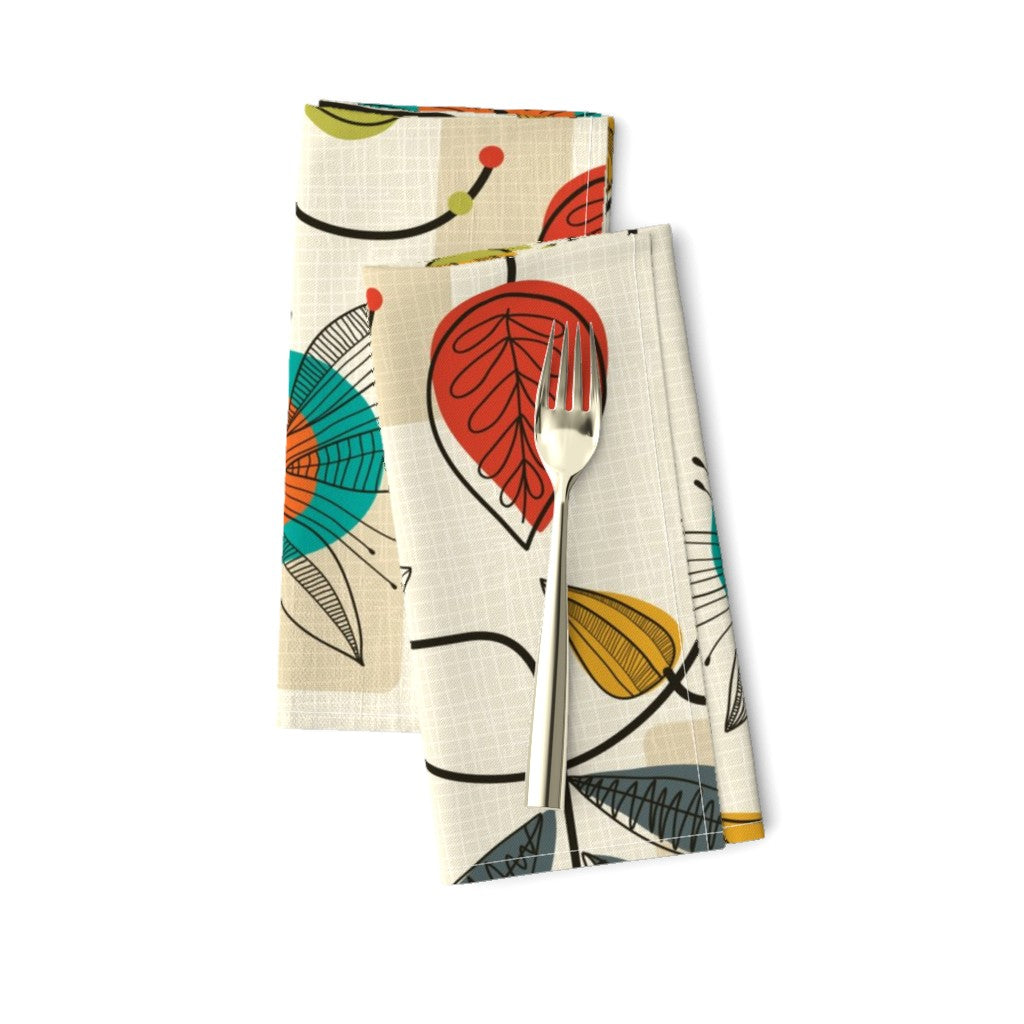 S mid century modern(Dinner Napkins)