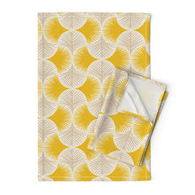 Load image into Gallery viewer, Tropical geometry yellow(Tea Towel)
