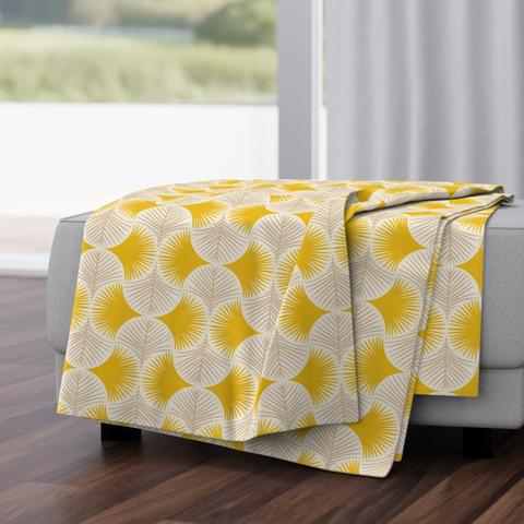 Tropical geometry yellow(Throw Blanket)