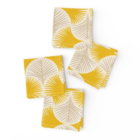 Tropical geometry yellow (Cocktail Napkins)