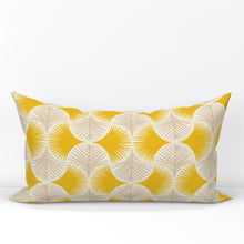 Load image into Gallery viewer, tropical geometry yellow (Lumbar Throw Pillow Cover)
