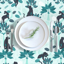 Load image into Gallery viewer, Tropical panther mint black(Rectangular Tablecloths)
