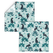 Load image into Gallery viewer, Tropical panther mint black(Dinner Napkins)
