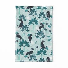 Load image into Gallery viewer, Tropical panther mint black(Tea Towel)
