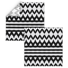 Load image into Gallery viewer, Black zebra stripes chevron(Dinner Napkins)
