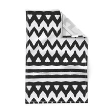 Load image into Gallery viewer, Black zebra stripes chevron(Tea Towel)
