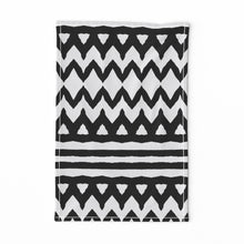 Load image into Gallery viewer, Black zebra stripes chevron(Tea Towel)
