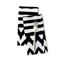 Load image into Gallery viewer, Black zebra stripes chevron(Dinner Napkins)
