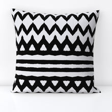 Load image into Gallery viewer, Black zebra stripes chevron(Square Throw Pillow Cover)
