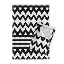 Load image into Gallery viewer, Black zebra stripes chevron(Tea Towel)
