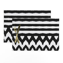 Load image into Gallery viewer, Black zebra Stripes chevron (Placemats)
