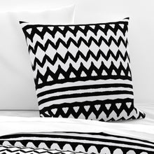 Load image into Gallery viewer, Black zebra stripes chevron(Square Throw Pillow Cover)
