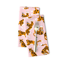 Load image into Gallery viewer, Tigers on pink(Dinner Napkins)
