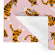 Load image into Gallery viewer, Tigers on the pink large scale (Placemats )
