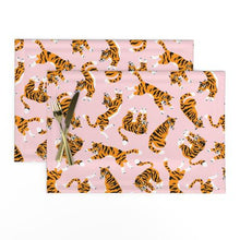 Load image into Gallery viewer, Tigers on the pink large scale (Placemats )
