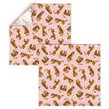 Load image into Gallery viewer, Tigers on pink(Dinner Napkins)
