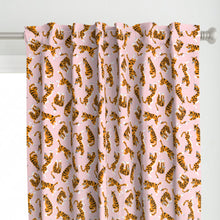 Load image into Gallery viewer, Tigers-on-pink(Curtain Panel)
